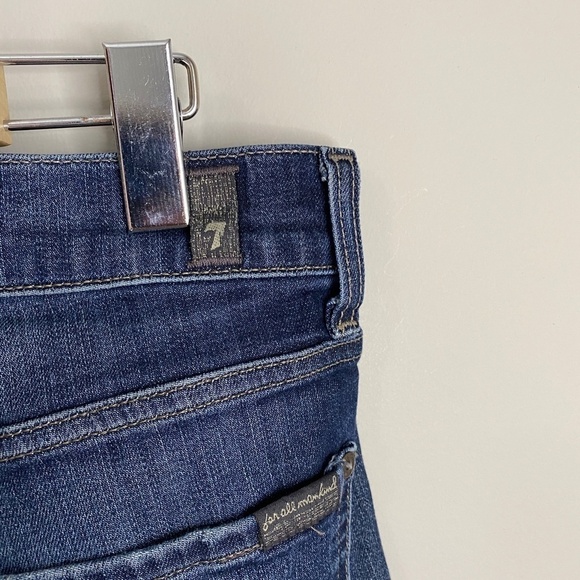 7 For All Mankind Men's Medium Wash Denim Distressed Knee Jeans‎ Size 33 - Picture 6 of 14